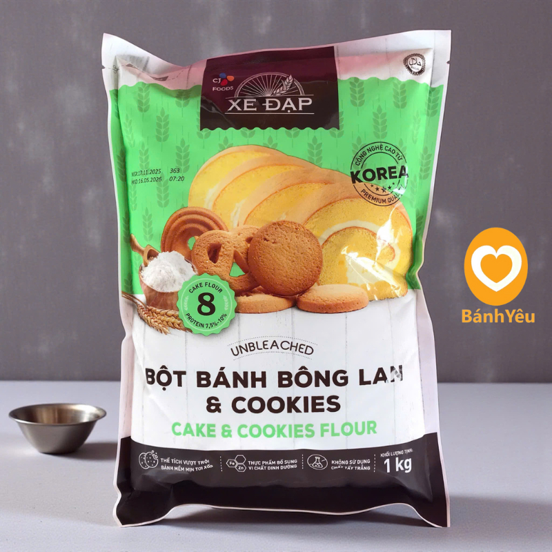 Bột Mì số 8/11/13 hiệu Xe Đạp gói 1kg - Bột Mì làm bánh chuyên nghiệp