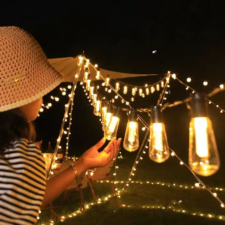 ST38 Đèn Dây LED Năng Lượng Mặt Trời 8 Chế Độ, IP65,Điều Chỉnh Độ Sáng, Đèn Trang Trí Sân Vườn Ban Công Tiệc Ngoài Trời