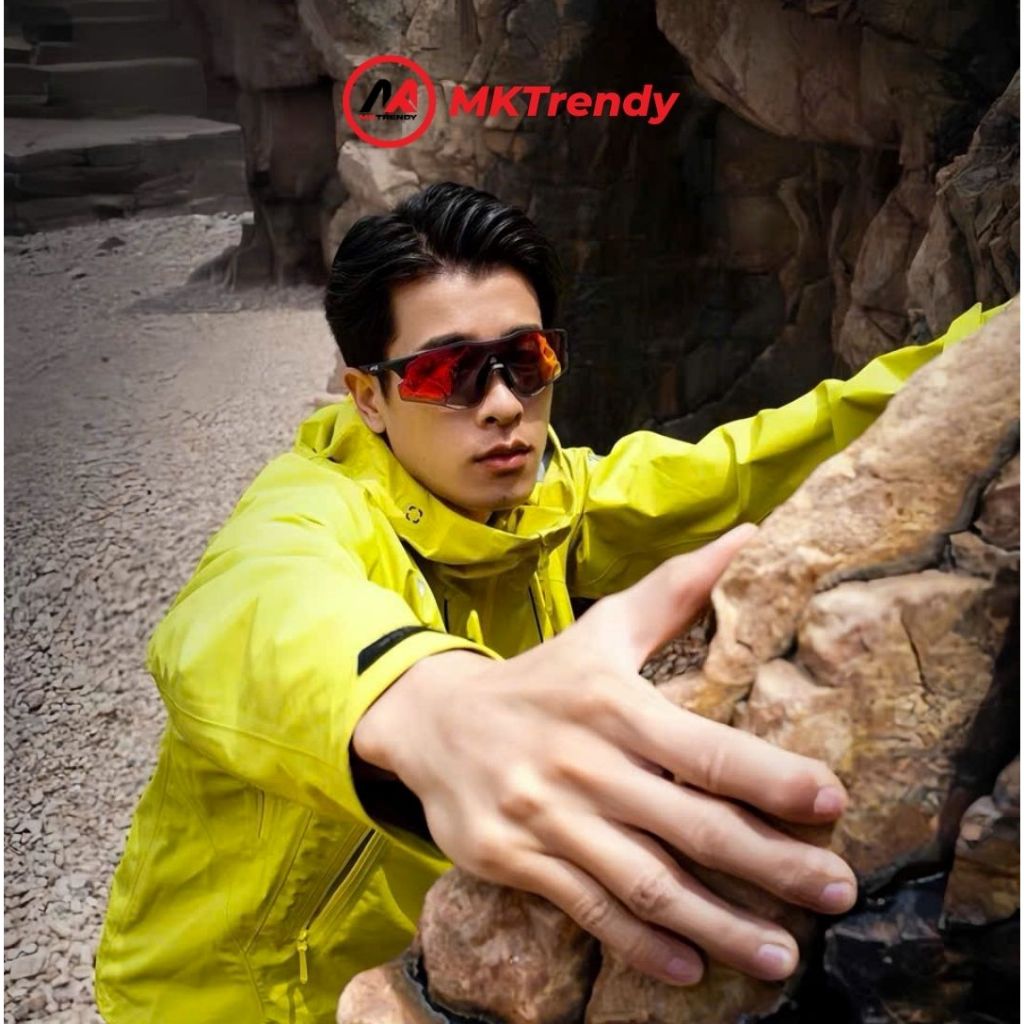 Kính thể thao ngoài trời MKTRENDY kính râm phản quang đa sắc đổi màu đạp xe leo núi giảm chói chống tia UV F2