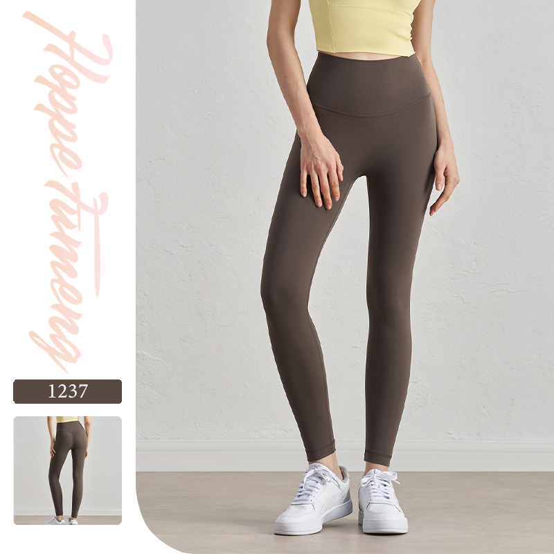 Quần Legging Thể Thao Lưng Cao Màu Trơn Dành Cho Nữ