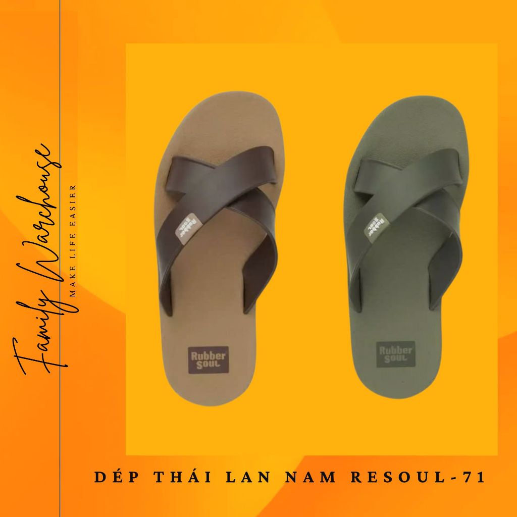 Dép nam xỏ ngón Thái Lan Rubber Soul  ReSoul-71  chính hãng hỗ trợ đổi trả hàng nếu không vừa | BigBuy360 - bigbuy360.vn