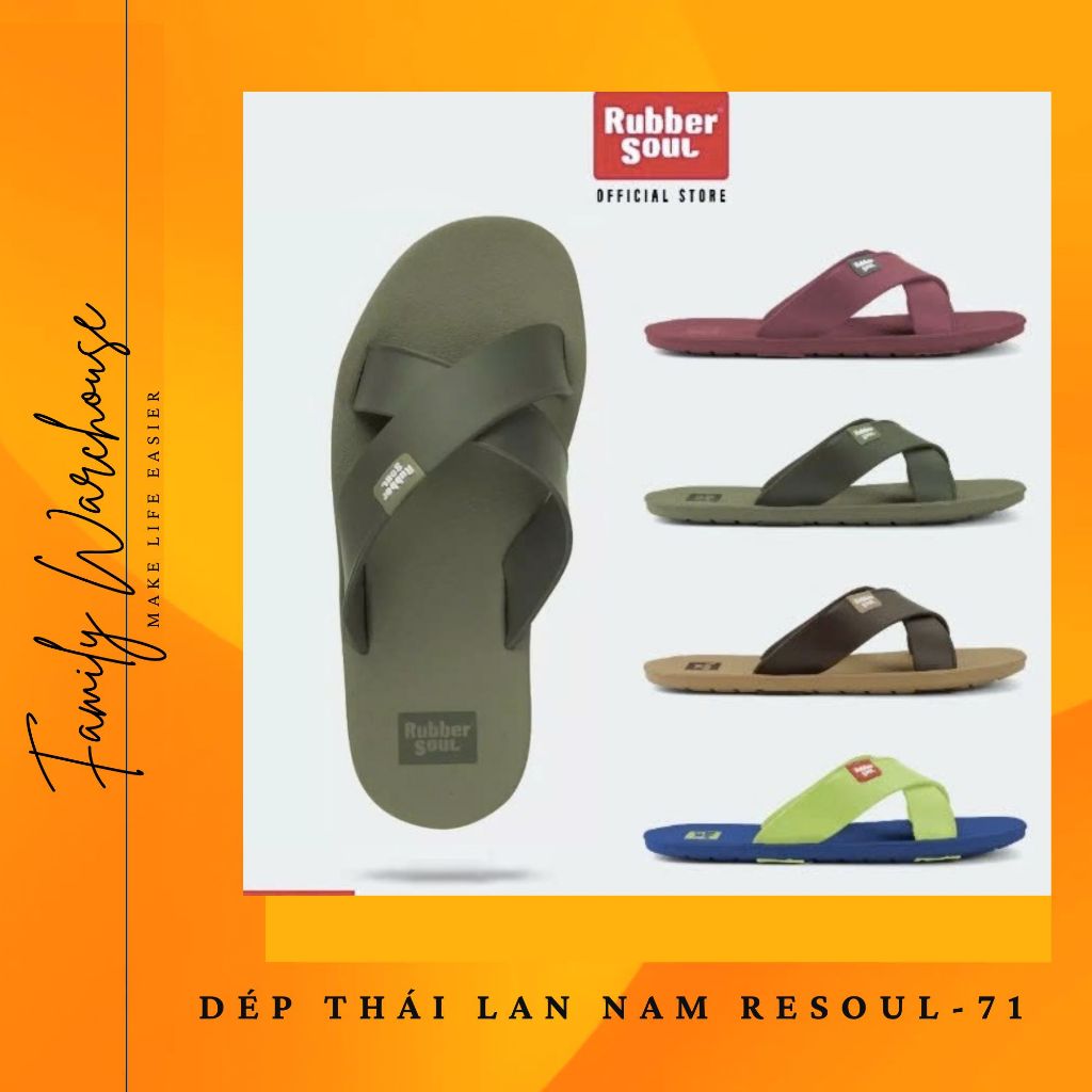 Dép nam xỏ ngón Thái Lan Rubber Soul  ReSoul-71  chính hãng hỗ trợ đổi trả hàng nếu không vừa