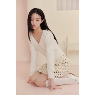 Áo len OLV cổ V tay dài bo eo thanh lịch Long Sleeves Knit Top nhiều màu phù hợp đi chơi đi làm