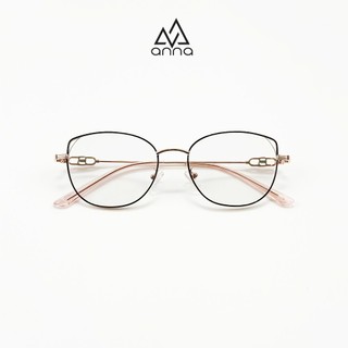 Gọng kính kim loại kèm tròng đổi màu khi ra nắng 0 độ ANNA dáng tròn 255001