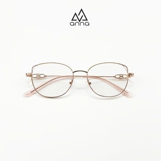 Gọng kính kim loại kèm tròng đổi màu khi ra nắng 0 độ ANNA dáng tròn 255001