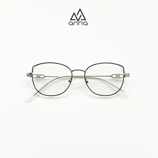 Gọng kính kim loại kèm tròng đổi màu khi ra nắng 0 độ ANNA dáng tròn 255001