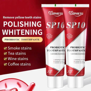 Kem đánh răng SP10 làm trắng răng, làm sạch mạnh mẽ loại bỏ vết ố vàng bảo vệ men răng vượt trội Kem đánh răng Probiotic