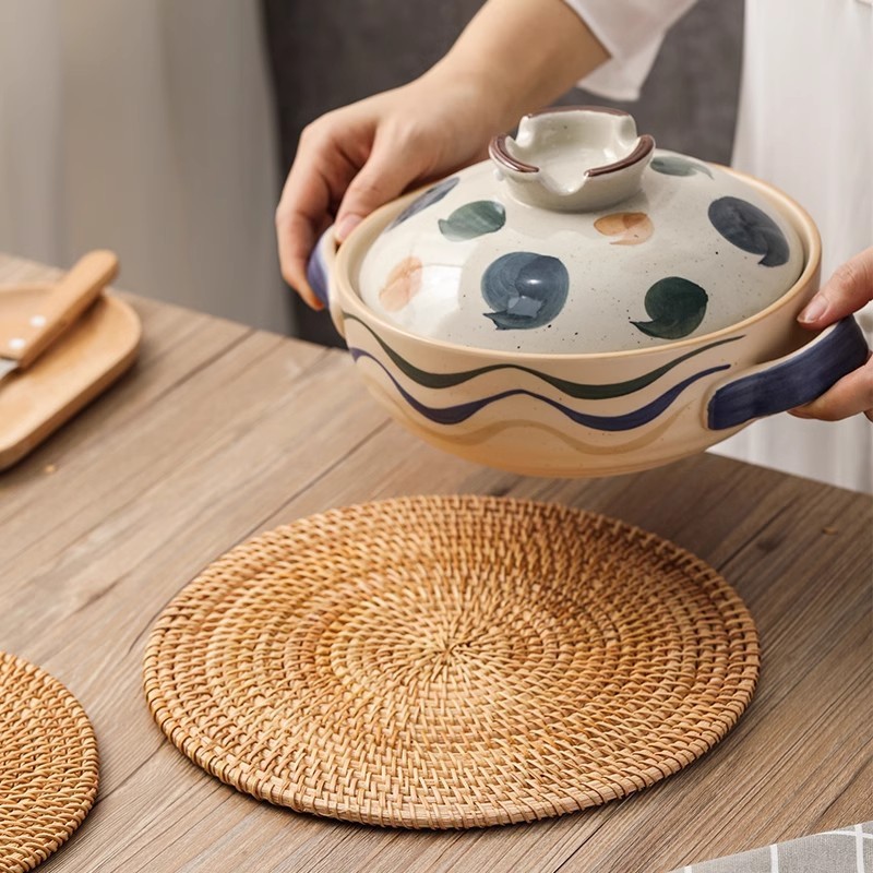 Lót Nồi Bằng Mây Tre Đan Mộc An Trang Trí Nhà Bếp