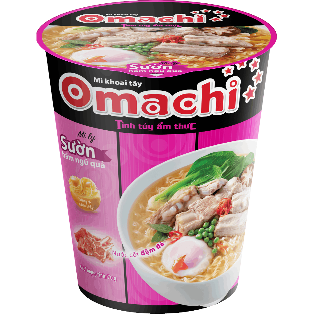 [Chọn vị] Thùng Mì dinh dưỡng khoai tây Omachi 24ly