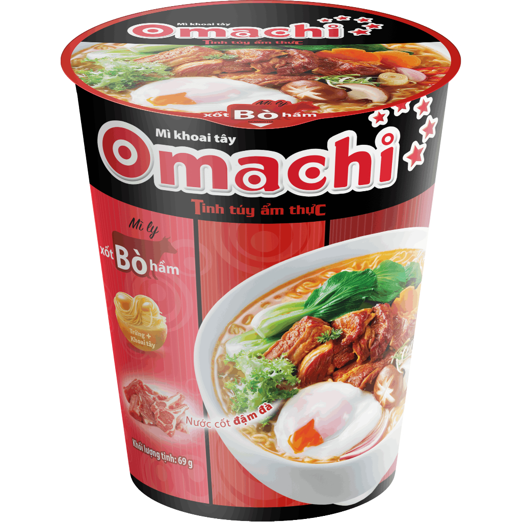 [Chọn vị] Thùng Mì dinh dưỡng khoai tây Omachi 24ly