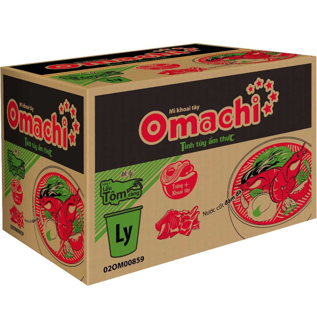 [Chọn vị] Thùng Mì dinh dưỡng khoai tây Omachi 24ly