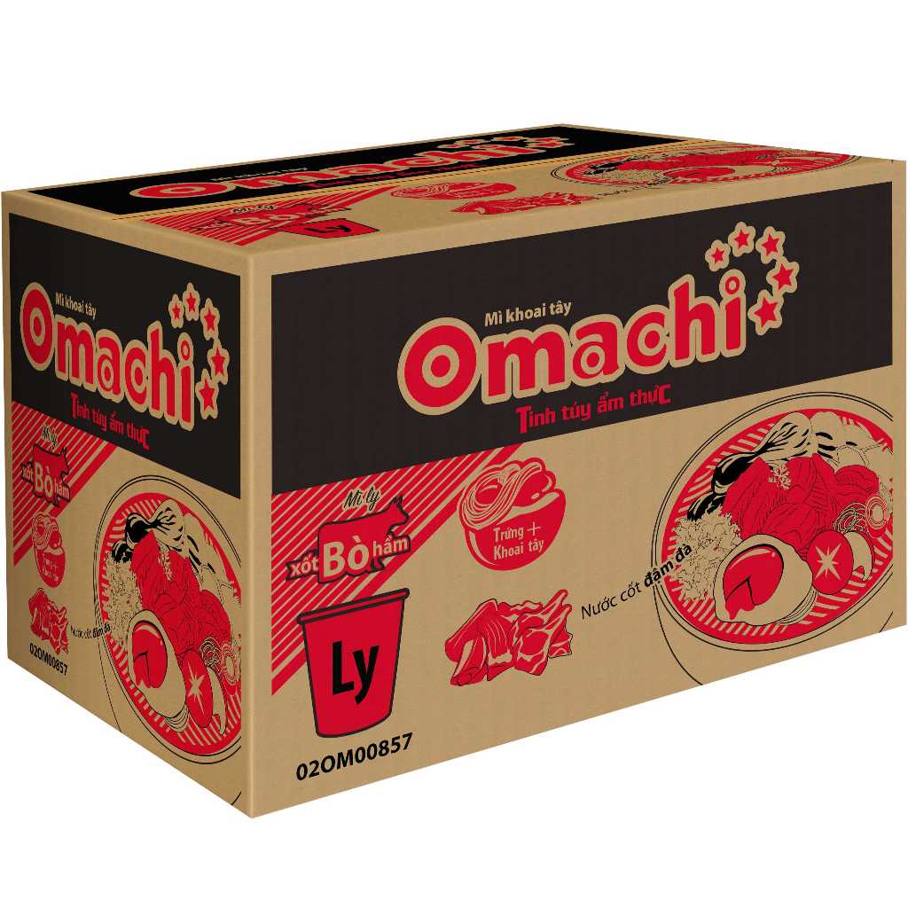 [Chọn vị] Thùng Mì dinh dưỡng khoai tây Omachi 24ly