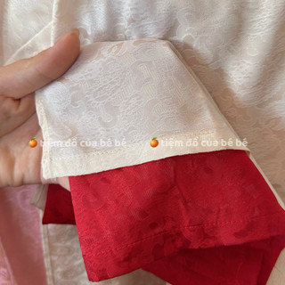 10-20kg | Áo dài bé gái T3 Áo dài Cách tân cho Bé gái Tặng kèm BỜM chất liệu Lụa gấm hoa Cao cấp Áo dài đẹp Tết 2026