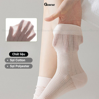 [FLASHSALE] Tất nữ lolita cổ cao phối lưới GOMTAT, vớ lưới mùa hè thoáng khí, siêu mỏng, thấm hút mồ hôi - MIA-24293