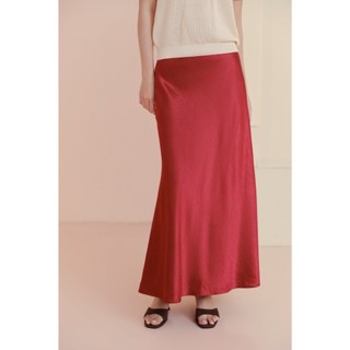 Chân váy OLV lụa dài mịn nổi bật Satin Long Skirt và Flared Skirt nhiều màu phù hợp đi chơi đi tiệc