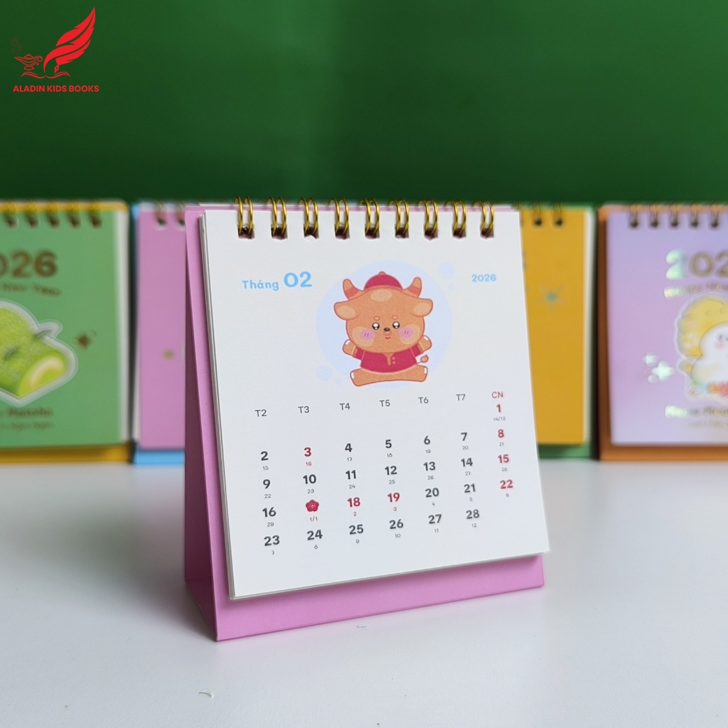 Lịch Để Bàn Mini 2026 Cute – 5 Chủ Đề Đáng Yêu– Lịch Xinh Trang Trí Bàn Làm Việc