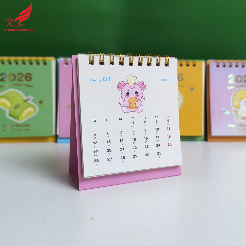 Lịch Để Bàn Mini 2026 Cute – 5 Chủ Đề Đáng Yêu– Lịch Xinh Trang Trí Bàn Làm Việc