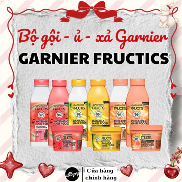 allbyvy [ HỎA TỐC ] Bộ gội xả ủ Garnier Fructics