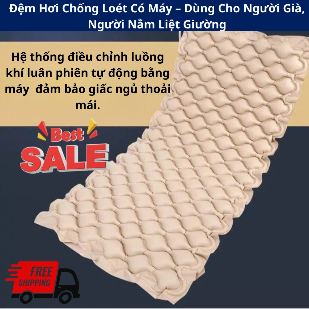 Đệm Hơi Chống Loét Có Máy – Dùng Cho Người Già, Người Nằm Liệt Giường