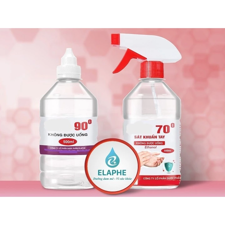 CỒN Y TẾ - Dung dịch xịt khuẩn 70, 90 độ sát khuẩn y tế, đồ dụng, hàng chính hãng chai 500ml – 5