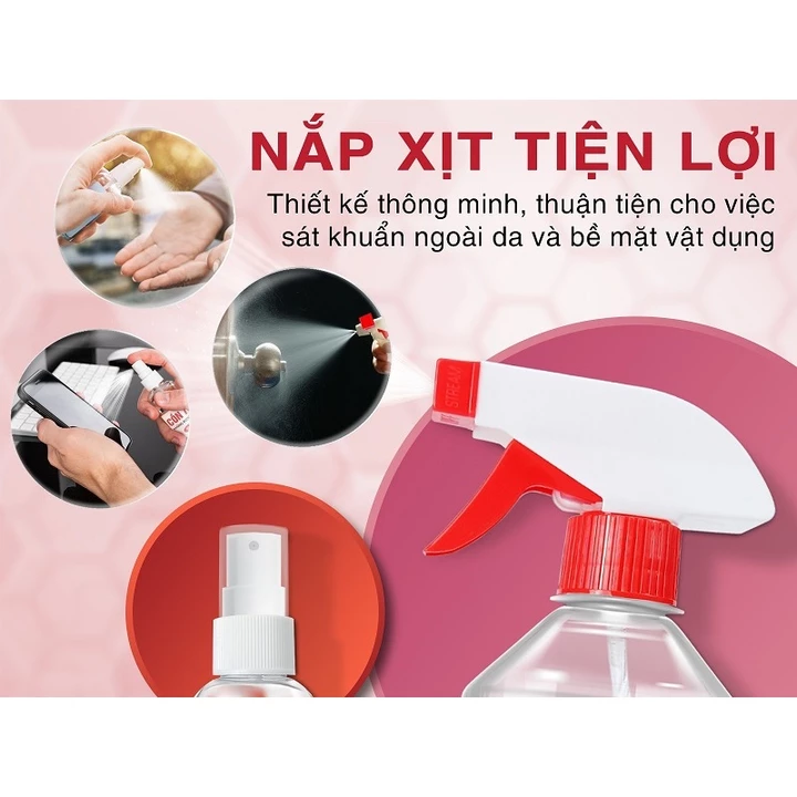 CỒN Y TẾ - Dung dịch xịt khuẩn 70, 90 độ sát khuẩn y tế, đồ dụng, hàng chính hãng chai 500ml – 7