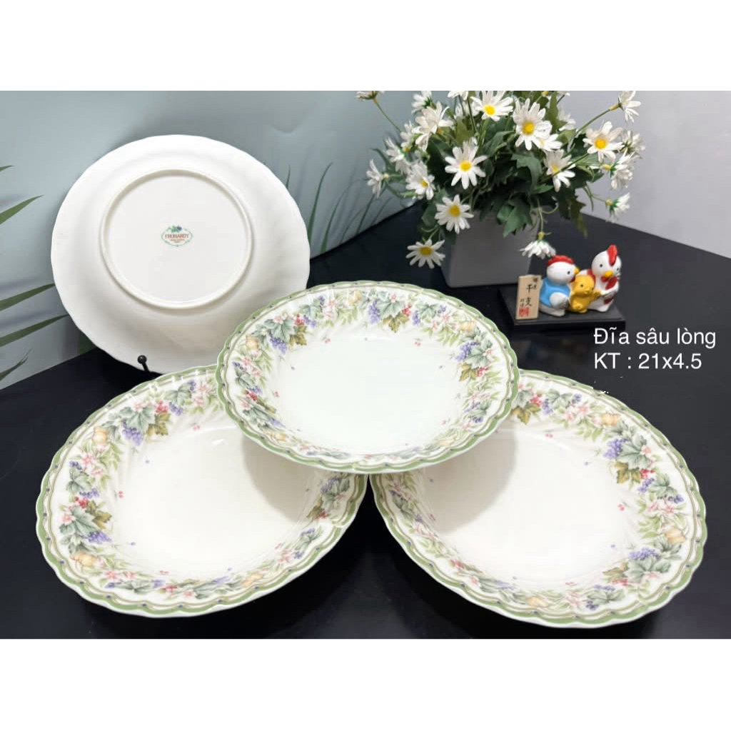 (Ảnh thật) Đĩa sâu lòng Gốm Nhật/Gốm Nhật-Âu Mỹ 2 hand