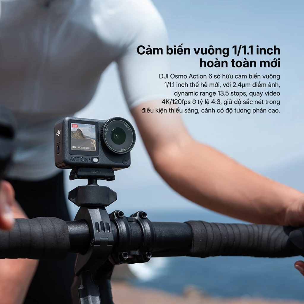 Camera Hành Động DJI Osmo Action 6 Máy Quay Hành Trình 4K 120fps, Cảm Biến Vuông Mới (DJI OA 6)