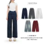 Quần jeans ống rộng 9 tấc cao dáng cho Nấm Lùn chất liệu màu dark blue (có bigsize) - quần bò dài cạp cao Kyubi JS31