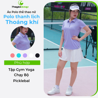 Áo Polo Thể Thao Nữ Chơi Pickleball, Tennis Áo Polo Nữ HT106 ICADO Co Giãn Thoáng Khí thegioidotap