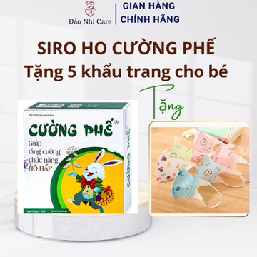 (Mua 3 Tặng 1) Sirô Ho Thảo Dược Cường Phế - Bổ Phế, Giảm Ho Nhanh, Tăng Cường Hô Hấp - Hộp 10 Ống X 10ml- Bánh Đào Nhi