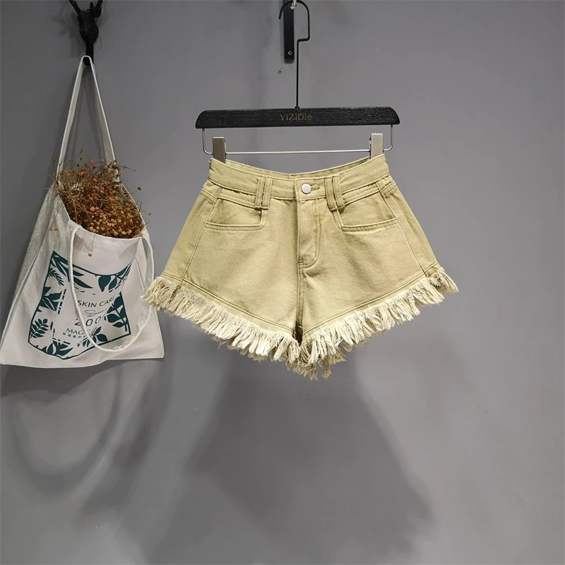 [Peinn] QUẦN SHORT JEANS ĐÙI NỮ LƯNG CAO LAI TUA XÙ 🍭🍭🍭 (QTRUA)
