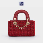 [TWEED NO.2] Túi Xách Nữ Quai Đôi Dáng Hộp QuinX Bag Tweed HAPAS - Túi Xách Đi Chơi Sang Trọng — ảnh 6