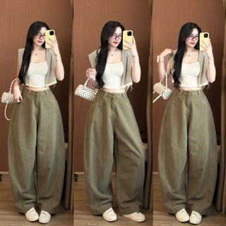 Quần Jeans Nữ Ống Cong Màu Nâu Phối Line Cá Tính Tôn Dáng Che Khuyết Điểm Thoải Mái Đi Làm Đi Học