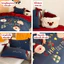 Set chăn ga nỉ nhung Memminbedding Luxury giáng sinh họa tiết dễ thương mềm mại, ấm áp cho mùa đông