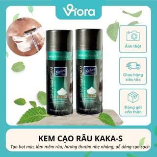 Kem Cạo Râu Kaka-S Tạo Bọt Mịn Bảo Vệ Da, Dễ Cạo, Loại Bỏ Râu Cứng Hiệu Quả 360ml - VIORA SHOP