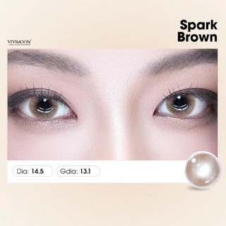 01 Chiếc Kính áp tròng VIVIMOON lens khóa ẩm 1 ngày màu nâu sáng Spark Brown (Giá 1 bên mắt, x2 để đặt 1 đôi)