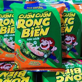 Combo 2-6-10 Gói Xút Xích Cuộn Rong Biển - Heo Cao Bồi, Vị Sốt Trứng Muối & Sốt Cà Chua, Gói 48.5g