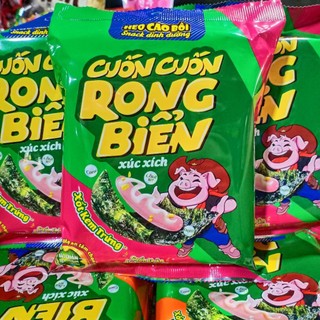 Combo 2-6-10 Gói Xút Xích Cuộn Rong Biển - Heo Cao Bồi, Vị Sốt Trứng Muối & Sốt Cà Chua, Gói 48.5g
