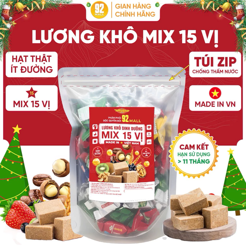 [GIÁ SỈ] 5Kg Lương Khô Mix 15 Vị Hạt Dinh Dưỡng Và Trái Cây Dùng Để Ăn Vặt Ăn Sáng Thay Bữa