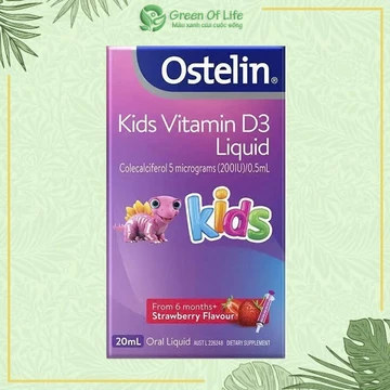 GREENOFLIFE - D3 Liquid Ostelin Kids cho bé Úc - Vitamin D3 Ostelin 20ml