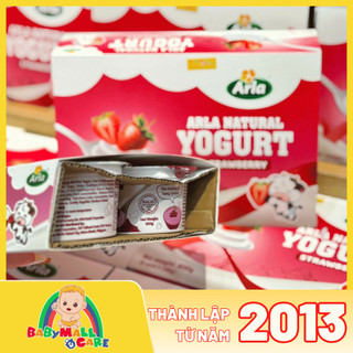 Sữa Chua Arla Natural Yogurt – Strawberry/Cherry – Lốc 6 Hộp x 100g, Mịn – Ít Ngọt – Dễ Ăn Cho Bé
