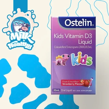 MILKHEALTHY - Vitamin D3 dạng nước cho bé Ostelin Kids Vitamin D3 Liquid 20ml