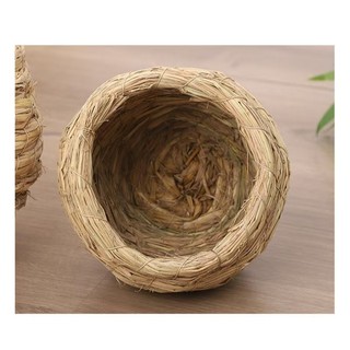 Tổ Rơm Cho Chim Vẹt/Gà Runti/Chào Mào 7x11cm - Làm Từ Sợi Rơm Tự Nhiên, Thủ Công Tỉ Mỉ