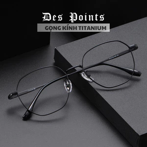 Gọng kính đa giác Despoints, chất liệu titanium bền dẻo, thanh mảnh nhẹ nhàng cá tính