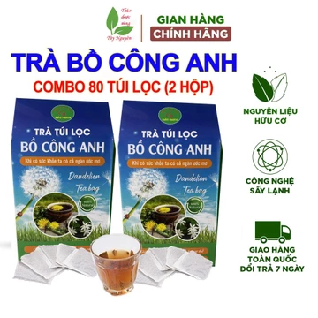 Combo 80 gói trà bồ công anh Bảo Khang, trà túi lọc lá bồ công anh, chè vằng, trà thảo mộc tự nhiên