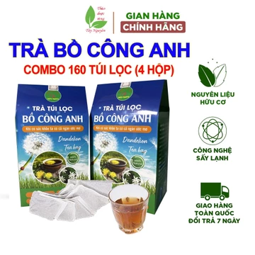 160 gói trà túi lọc lá bồ công anh Bảo Khang, lá bồ công anh khô, chè vằng, trà thảo mộc tự nhiên