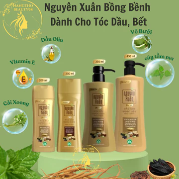 [HCM] Dầu gội dược liệu Nguyên Xuân Bồng bềnh 350ml tặng 35ml - Ngát hương hoa, phù hợp cho da đầu dầu