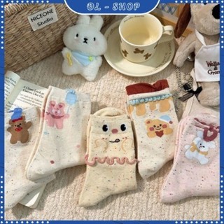 Set 10 Đôi Tất Nữ Họa Tiết Hình Thú Cute Cổ Cao Phối Màu Xinh Xắn, Đáng yêu. Đăng Khoa shop