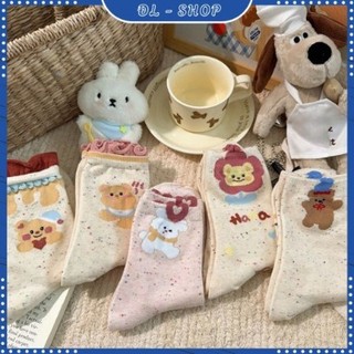 Set 10 Đôi Tất Nữ Họa Tiết Hình Thú Cute Cổ Cao Phối Màu Xinh Xắn, Đáng yêu. Đăng Khoa shop