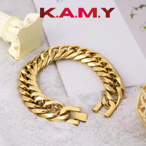 Lắc Tay Nam Kiểu Mắc Xích Mạ Vàng Sang Trọng - Trang sức KAMY